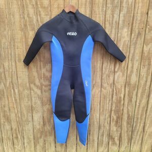 Hevto Hero Full- Body Wetsuit Blue/Black Neoprene/Nylon Youth Size 10